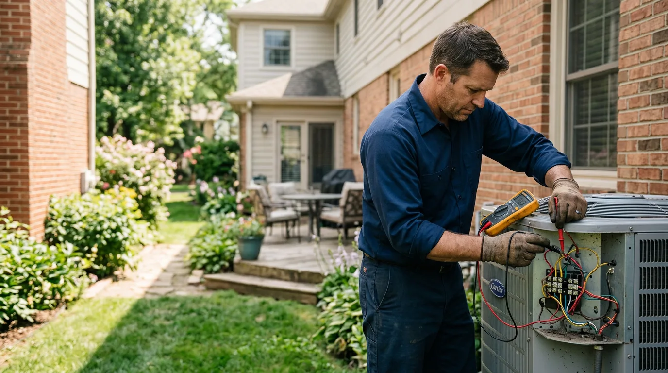 HVAC technician working near Junction City, KY